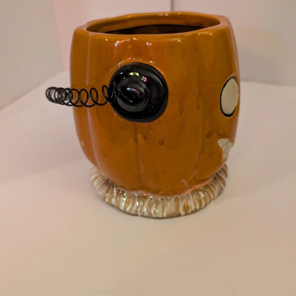Yankee Candle Boney Bunch Candy Buzz Orange Pumpkin Ceramic Candle Holder